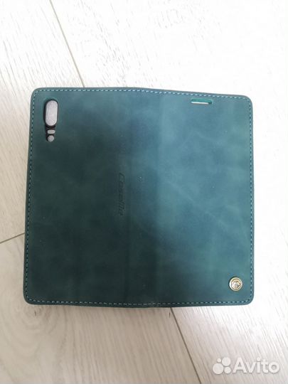 Чехол книжка для Huawei P20, голубой, Новый