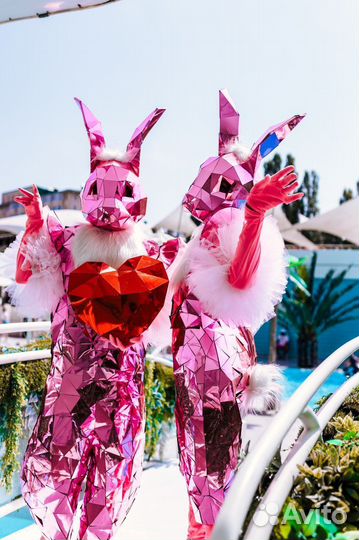 Аниматоры, шоу-программа, зеркальные зайцы