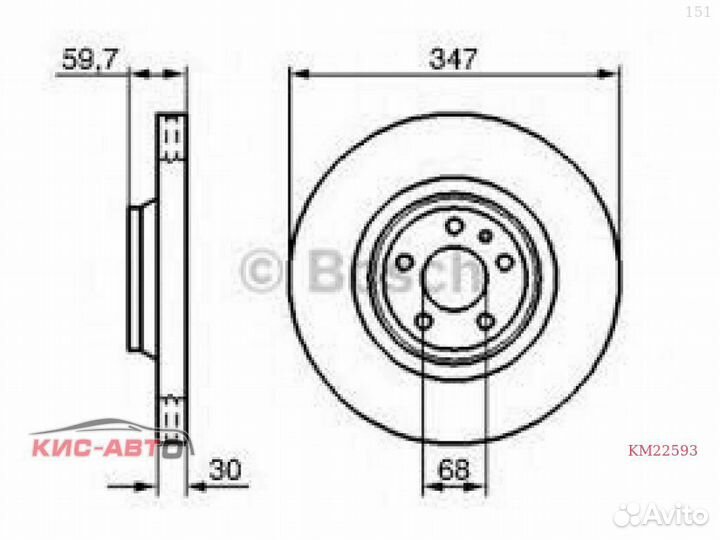 Диск тормозной bosch C6
