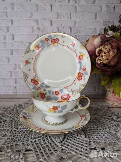 Немецкий чайные трио фарфор винтаж