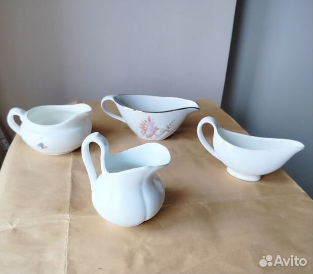 Старинный сливочник молочник соусник