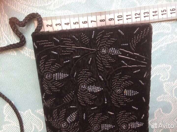 Клатч сумочка СССР бисер с бархатом