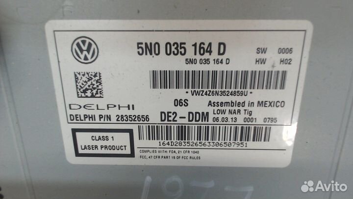 Магнитола Volkswagen Tiguan, 2013