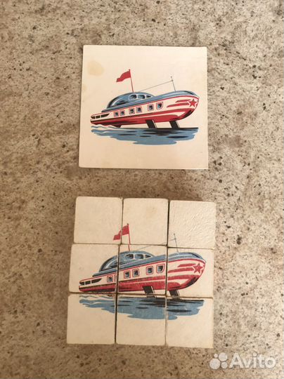 Кубики деревянные СССР