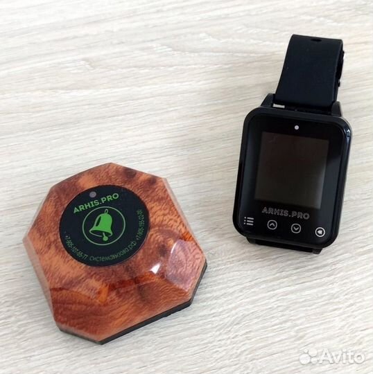 Кнопка вызова официанта Бургер с часами Элит