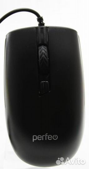Мышь проводная Perfeo Raft 3 кн. USB. чёрная