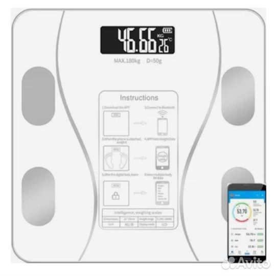 Весы напольные умные электронные