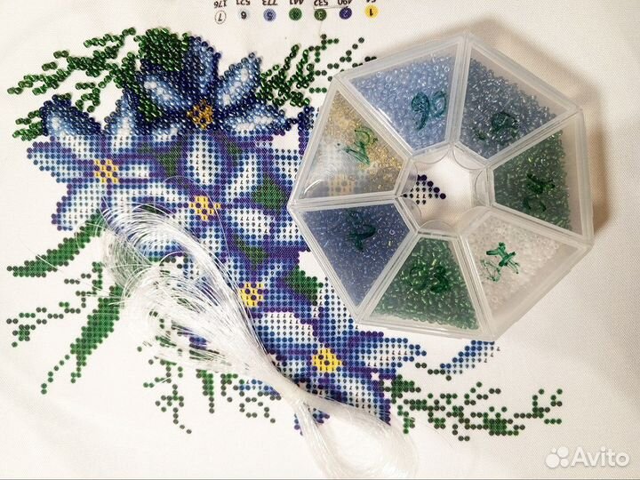 Набор для вышивки бисером бу