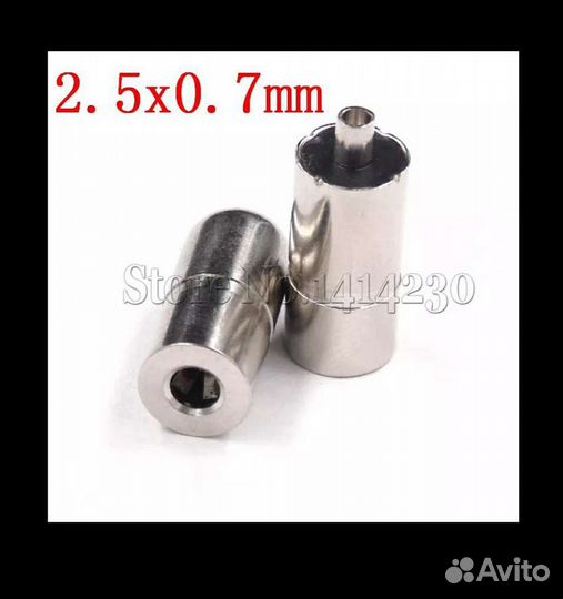 DC полностью металлические разьемы 2,0*0,6 мм 2,5*