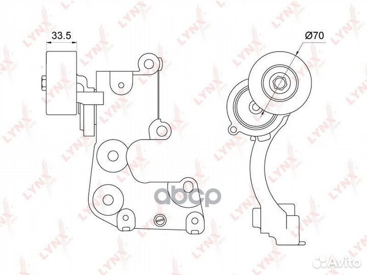 Натяжитель поликлинового ремня PT3223 lynxauto