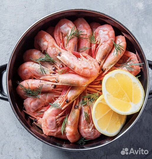 Креветки, мидии, морепродукты (вареные, жареные и