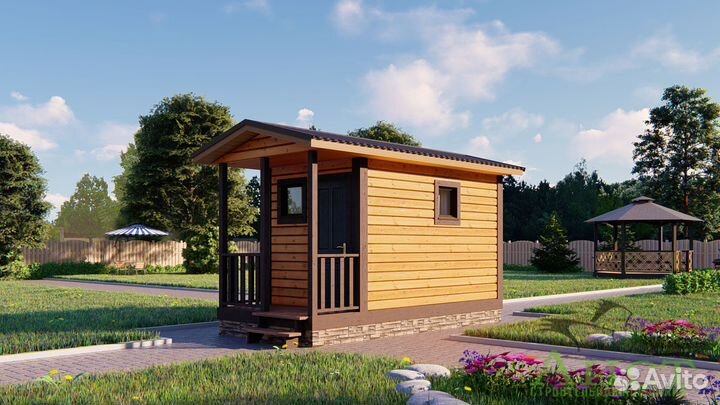 Мини баня (каркасная)