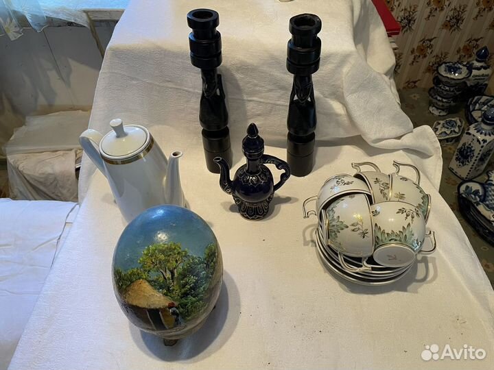 Посуда и аксуссуары из африки и фарфор