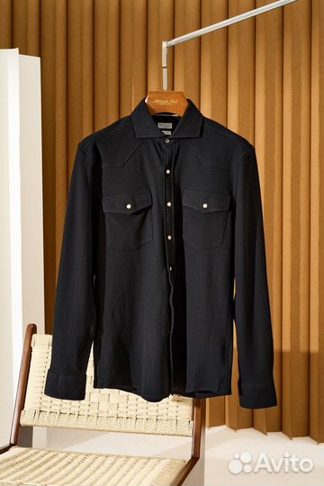 Хлопковая рубашка Brunello Cucinelli