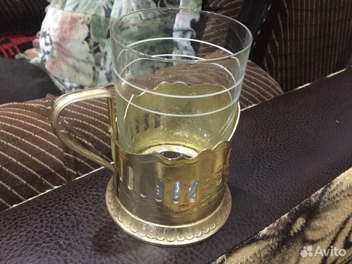 Подстаканник со стаканом СССР