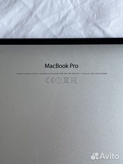 Apple macbook pro 15 2015 i7 16gb 250gb