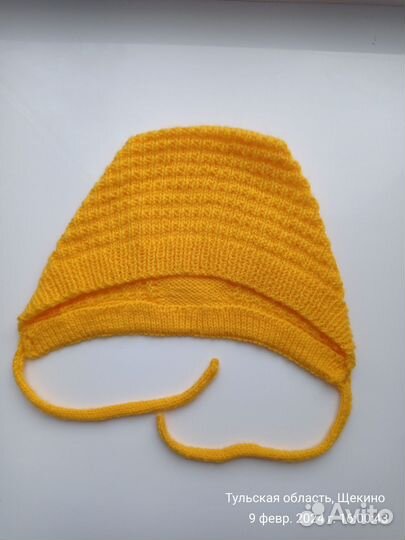 Чепчик вязаный детский