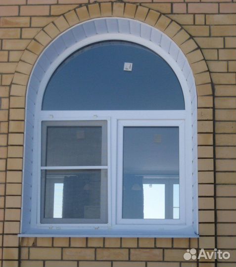 Окно Арочное ширина 1200мм - высота 1600мм Белое