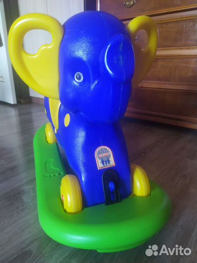Слон 2в1 качалка-каталка