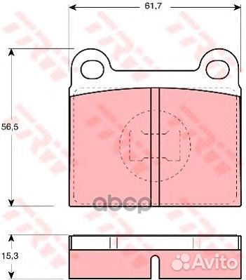 GDB648 TAR105017 00571221X колодки дисковые