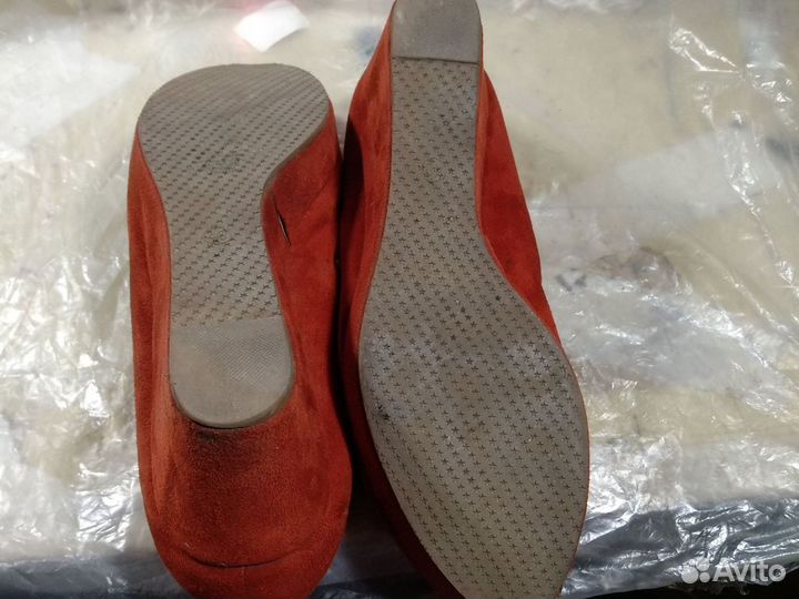 Туфли женские, яркие, оранжевые, 41-41,5 размер
