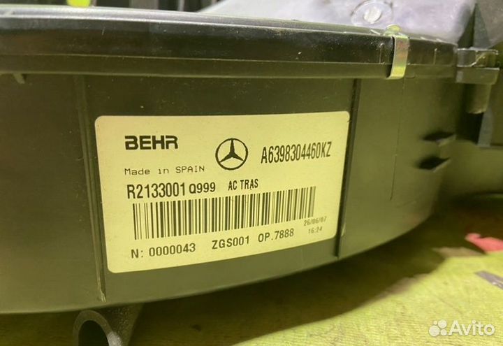 Корпус печки Mercedes V W639 272.978 3.5L 2007