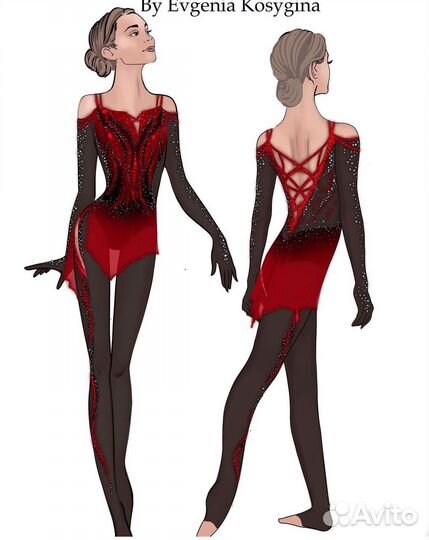 Платье для фигурного катания рост 158-164 см