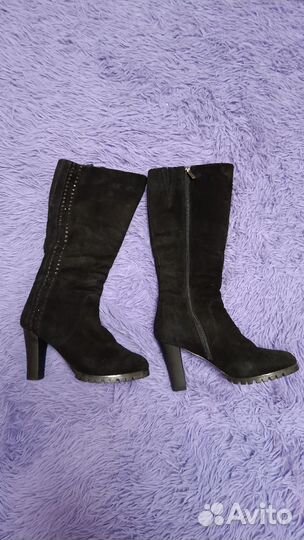 Сапоги зимние натуральная замша 39