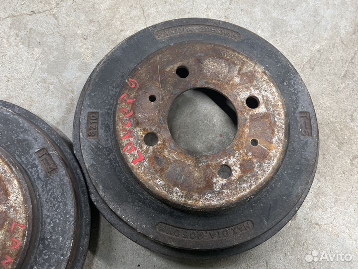 Задние барабаны на Mitsubishi Lancer 9