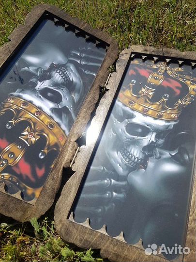 Нарды ручной работы со стеклом