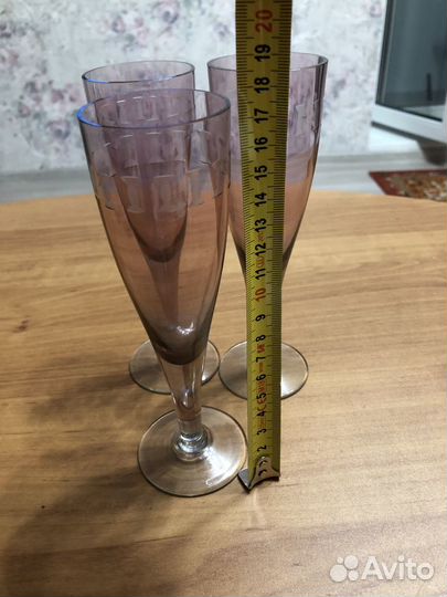 Фужеры и бокалы СССР цветное стекло