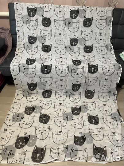 Тюль шторы котики новая на ленте 3метра