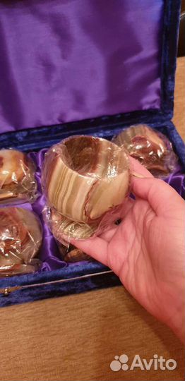 Набор бокалов из натурального камня