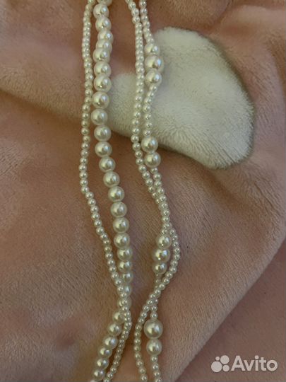 Заколка с жемчужными нитями