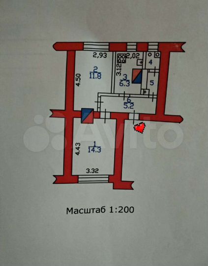 2-к. квартира, 40,5 м², 2/2 эт.