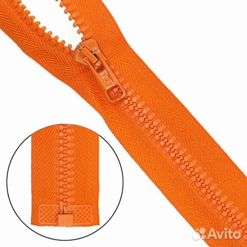 005 оранжевый Молния трактор Тип 10 (6мм) 1 замок 40см Arta-F (005 оранжевый), 5 шт