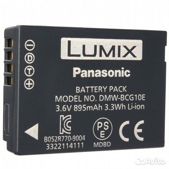 Аккумулятор Panasonic DMW-BCG10E