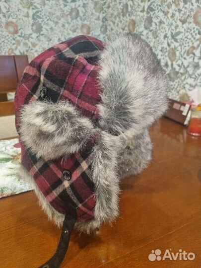 Шапка зимняя ушанка детская 56 размер