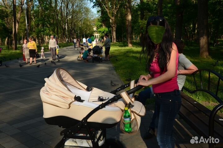 Коляска 2 В 1 кожаная торг