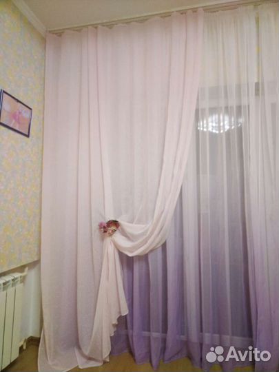 Комплект дневных штор, скатерти, ткань