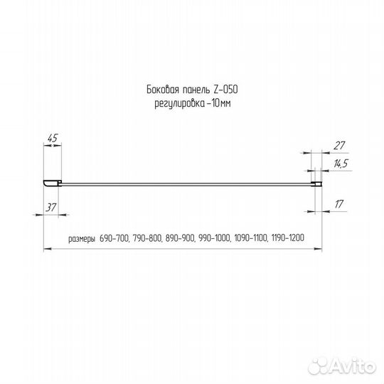 Душ. Стенка RGW 80x200 Прозрачный 352205308-14