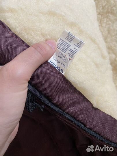 Новый зимний конверт на овчине в коляску womar