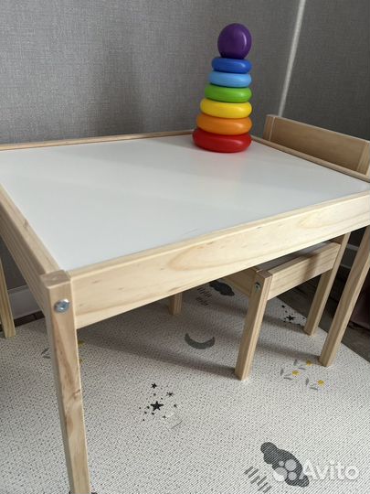 Детские стол и стульчик икеа Лэтт