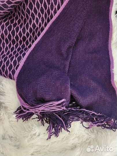 Шарф женский зимний фиолетовый