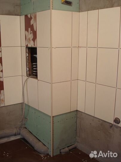 Укладка плитки + ремонт ванной под ключ Плиточник