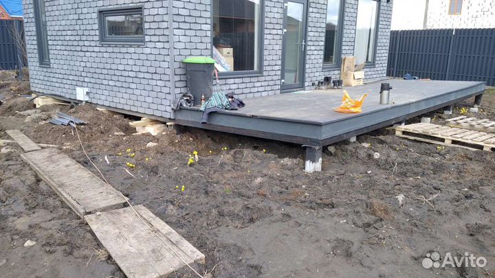 Ремонт фундамента сваями, удаление бетонных свай