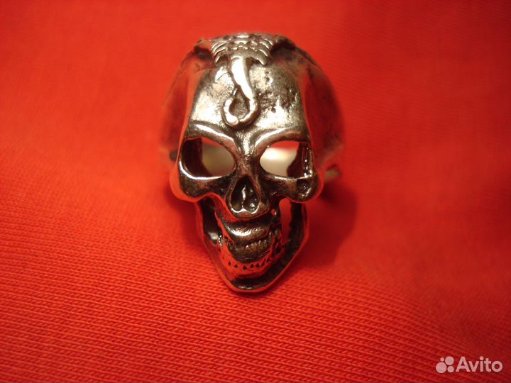 Перстeнь Череп Чужой США Скорпион Серебро