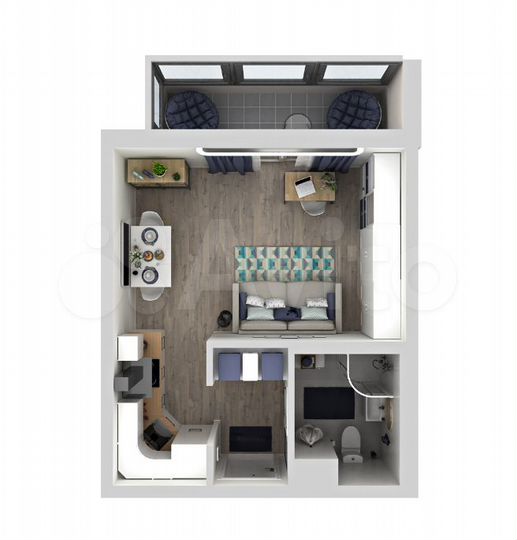 Квартира-студия, 25,3 м², 15/15 эт.