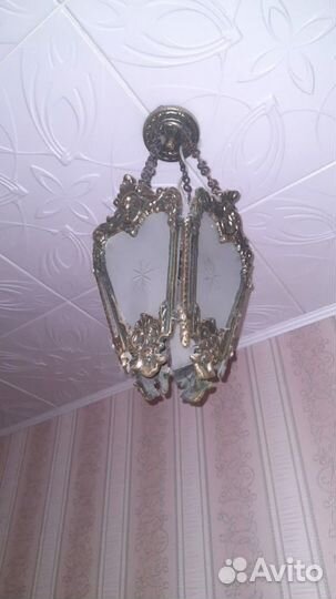 Люстра античная бронза