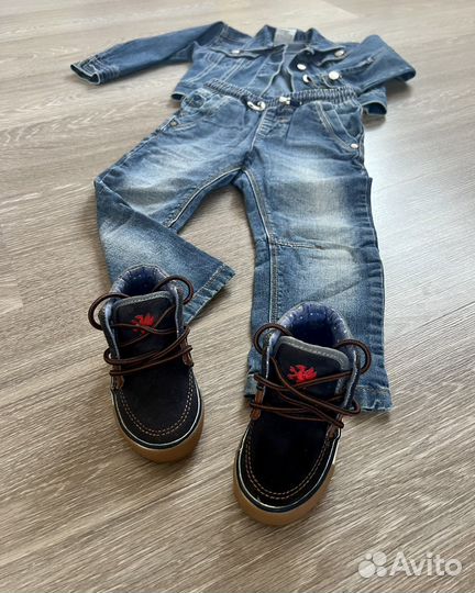 Next джинсовый комплект на мальчика